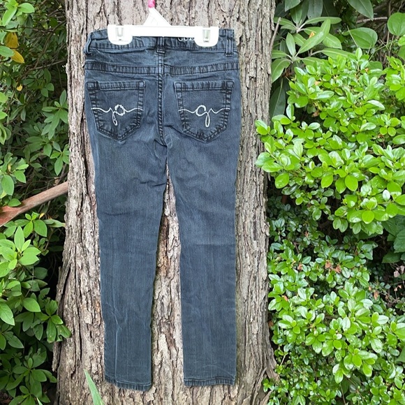 Guess Jeans Daredevil Skinny Leg Black Charcoal Gray Denim 7 Boys - Picture 6 of 16